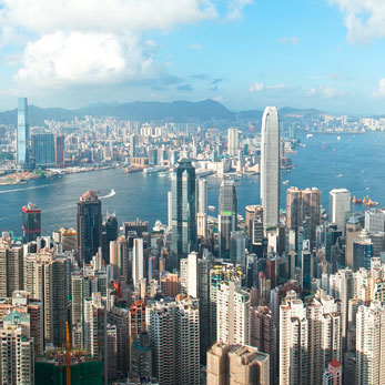 The Hong Kong skyline