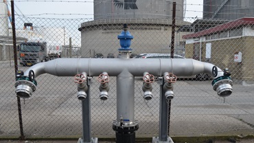 Fire extingushing system in Aarhus Oil Harbour, Denmark