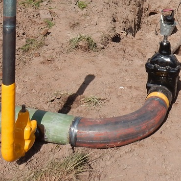 Old gas pipeline replacement in Kampen, Netherlands