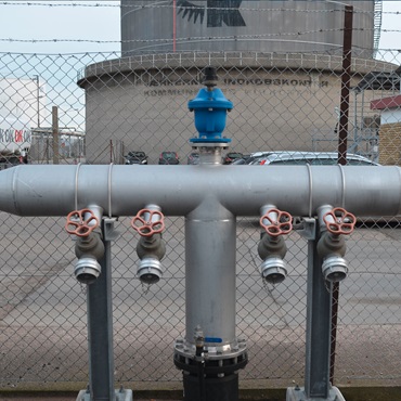 Fire extingushing system in Aarhus Oil Harbour, Denmark